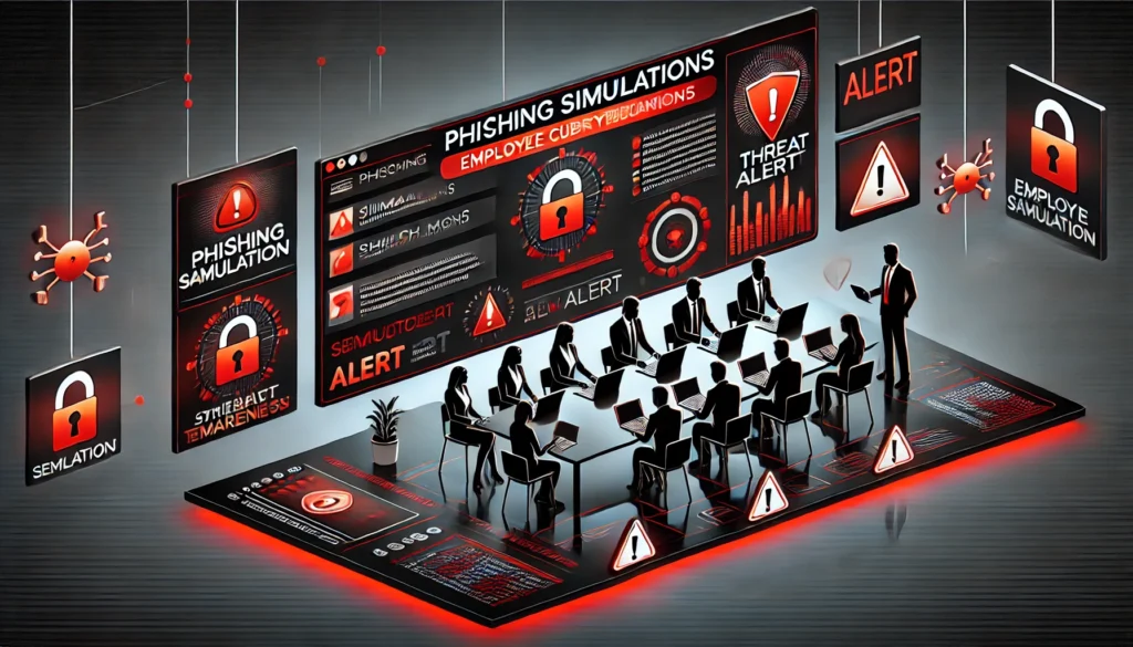 Phishing simulations and employee cybersecurity training